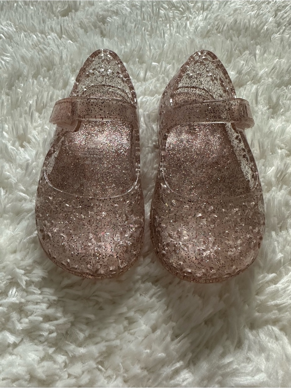 Old Navy Glitter Jelly Mary Jane Shoes in Rose